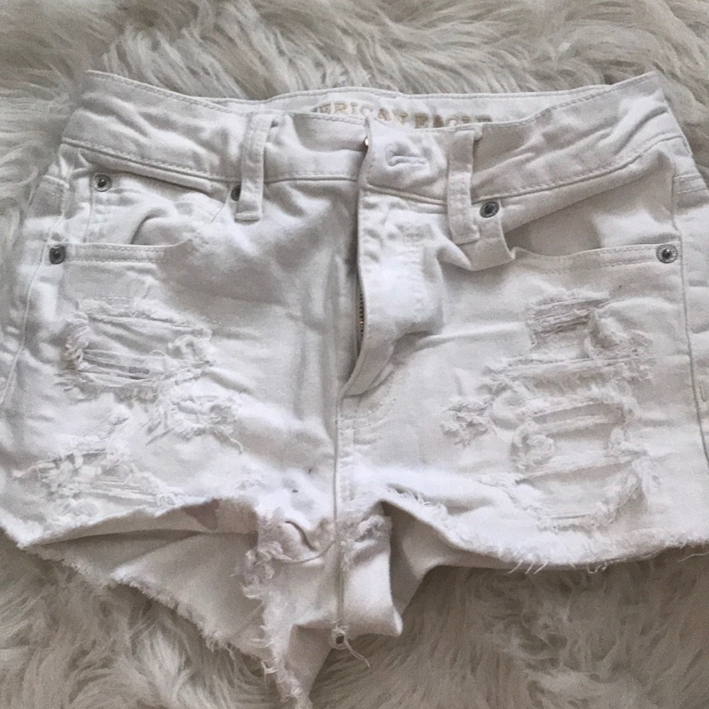 white american eagle jean shorts